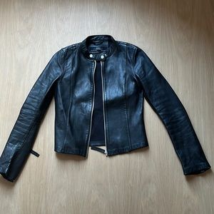 ZARA sheep leather moto jacket